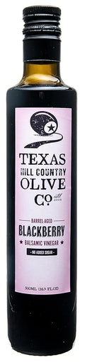 Blackberry Balsamic Vinegar - Gourmet Barrel Aged Infused Balsamic Vinegar - Great for Dressing Dipping Glazing - No Artificial Flavors or Added Sugar - Made in Texas (16.9 oz)