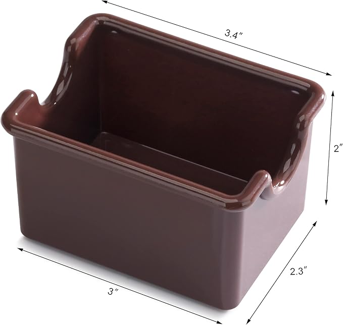 New Star Foodservice 28454 Plastic Sugar Packet Holder, Brown, Set of 12