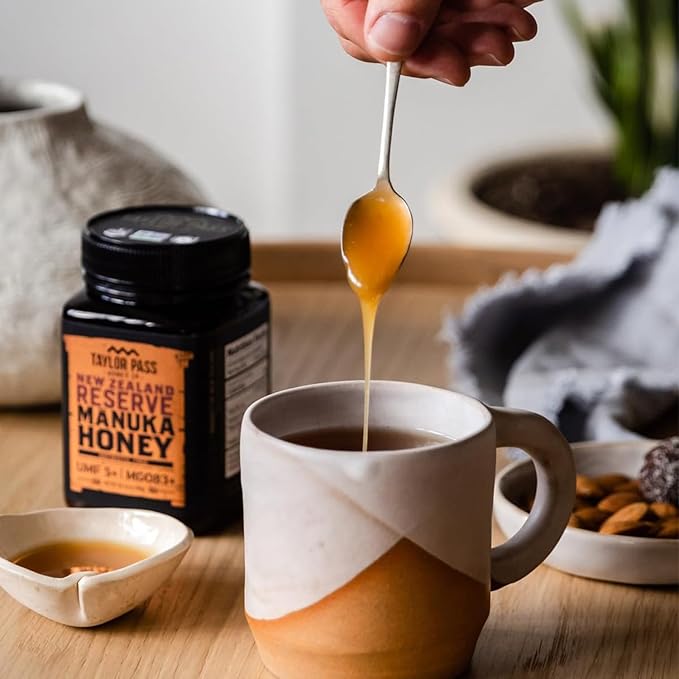 Taylor Pass Honey Co Manuka Honey UMF 5+ MGO 83+ | Monofloral New Zealand Honey | Sustainable, Non-GMO, Halal, UMF Certified | BPA-Free Jar | 500g 1lb 1.6 Oz