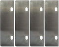 LRui Stainless Steel Grill Scraper 6" Replacement Blade Pack of 4 Heavy Duty Outdoor BBQ Grill Cleaning Tools & Accessories