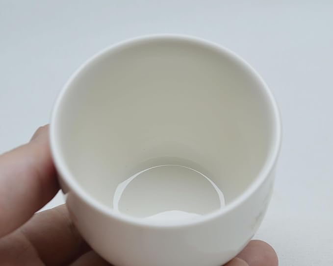 Porcelain Teacup, 5oz Cups Painted Flowers Coffee Tea Water Pot Ceramic Kettle Tea pot Accessories (cup*4)