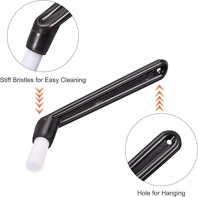 MECCANIXITY Coffee Machine Brush, 5" Length Nylon Head Black for Cleaning Espresso Machines, Grinders