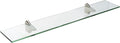 Spancraft Glass F-8x36-Brushed Steel Falcon Glass Shelf, Brushed Steel, 8" x 36"
