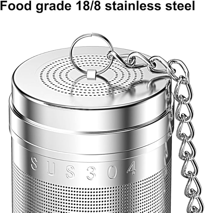 18/8 Stainless Steel Tea Infuser, Extra Fine Mesh Tea Infusers for Loose Tea, Tea Strainer Steeper Filter for Brew Tea, Spices & Seasonings (1)