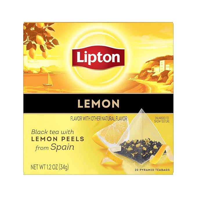 Lipton Peach Mango Black Tea, Lemon Green Tea, Lemon Black Tea 20CT (1ea) (Variety Pack)