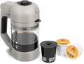 VINCI Micro Café Smallest Single-Serve Coffee Brewer | Compatible with Keurig K-Cups, K-Pods | Glass Carafe | Enclosed Brewing for Hotter Coffee | Large Capacity Reusable Filter Cup Included (Gray)