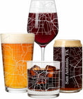 Blue Ridge Mountain Gifts - San Antonio Souvenir - Texas Glassware Gift, Etched City Map, Laser Engraved and Dishwasher Safe