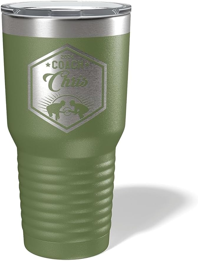 Wrestling Coach gifts, Tumbler, Coach tumbler, Wrestling gifts, Coach Beer glass, Coach gift, Coach gifts, Wrestling Coach (Wrestling Hexagon, Olive, Wrestling Hexagon 30oz Black)