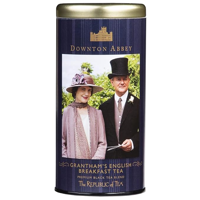 The Republic of Tea: Downton Grantham English Breakfast Black Tea, 36 Tea Bags Tin