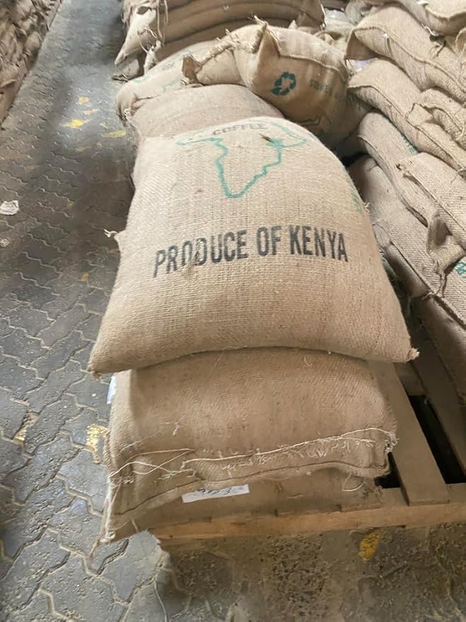 Kenya AA Grade Roasted Arabica Coffee Beans from Kenyan Highlands - 100% Pure Arabica Coffee Roasted Beans (Dark Roast Whole, 1 LB)