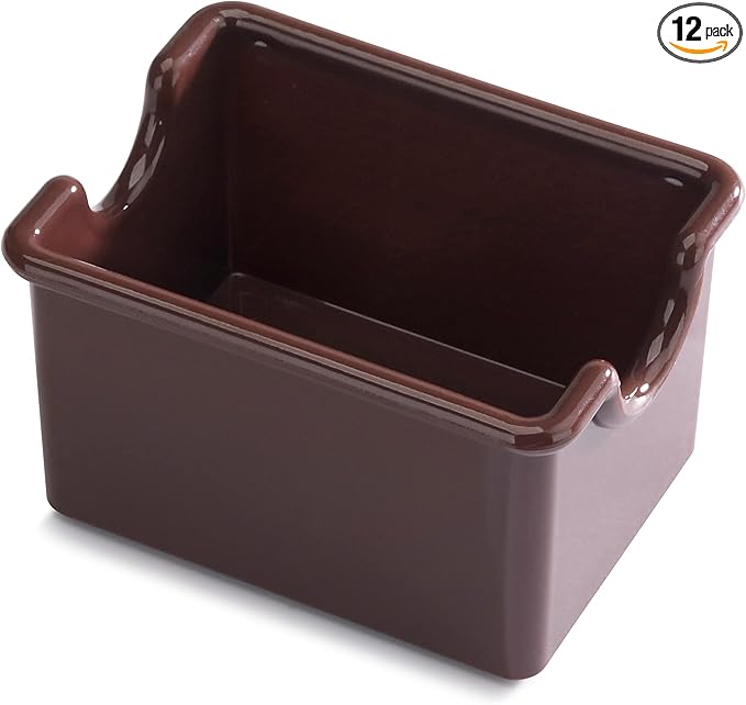 New Star Foodservice 28454 Plastic Sugar Packet Holder, Brown, Set of 12