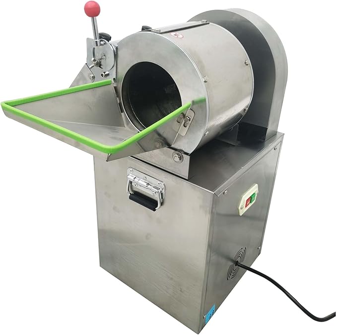 110V Commercial Vegetable Slicer, Adjustable Thickness 0.04-0.30’’, Electric Vegetable Chopper with Output 441-772 Lbs/h, Potatoes Onions Shredder, Stainless Steel