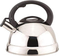 J&V TEXTILES Stainless Steel Whistling Tea Kettle, 3-Quart (Silver)*
