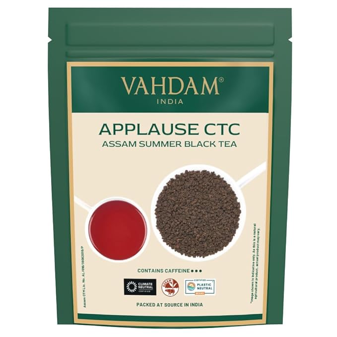 VAHDAM, Assam CTC Black Tea Loose Leaf 170+ cups (12oz) STRONG, BOLD & RICH Loose Leaf | Pure Assam Chai Tea | Pure Unblended Single Origin Black Tea | Vacuum Sealed