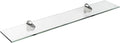 Spancraft Glass H-4.75x24-Brushed Steel Heron Glass Shelf, Brushed Steel, 4.75" x 24"