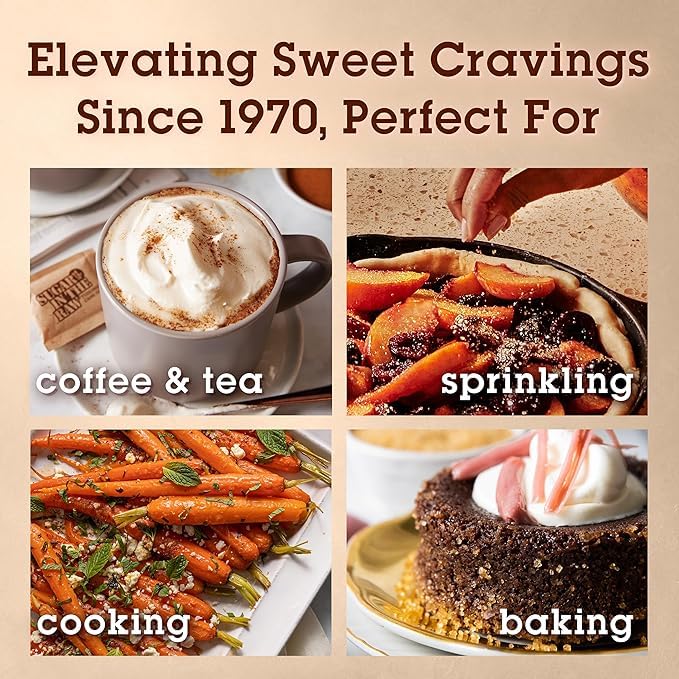 Sugar Raw/Raw Natural Cane Brown Sugar Turbinado, 500 Count, Pack of 1, Natural Sweetener for Drinks and Baking Packets for Home, Office, Coffee, Bar, Gift,Restaurants, & Coffee Stations