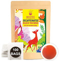 WT WEETEE Decaf Black Tea Bags, 100 Count CO2-Decaffeinated Black Tea, Smooth & Mild Taste | Drink All Day | Resealable Kraft Bag
