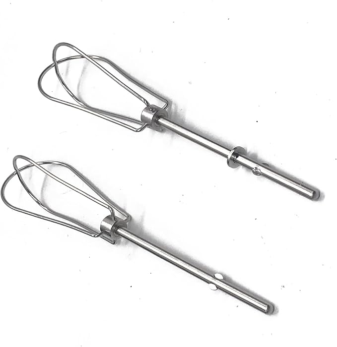 Replacement W10490648 Stainless Steel Hand Mixer Turbo Beater- Exact Compatible with KitchenAid & Whirlpool Mixers - KHM2B, W10490648, KHM5, AP5644233, AP5644233, PS4082859