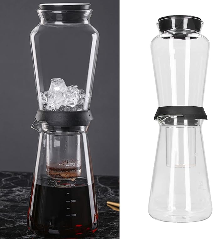 Ice Cold Brew Dripper High Borosilicate Glass Coffee Maker, 900ml Capacity, Ideal for Home Kitchen, Slow Extraction for Richer, No Extra Filtration Needed