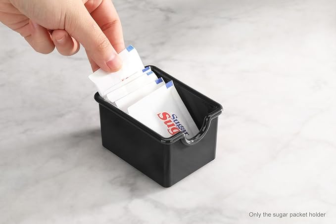 New Star Foodservice 22612 Plastic Sugar Packet Holder, Black, Set of 24