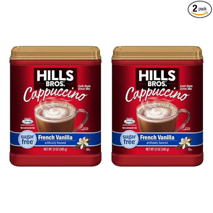 Hills Bros. Flavor Coffee (Sugar-Free French Vanilla, 12 Ounce (Pack of 2)