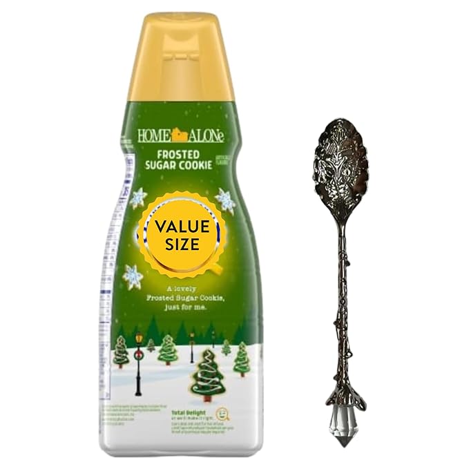 Premium Liquid Coffee Creamer, 32 fl oz Liquid Non-Dairy Creamer for Coffee with Dumbass Coffee Gem Spoon (Frosted Sugar Cookie) Gem Spoon