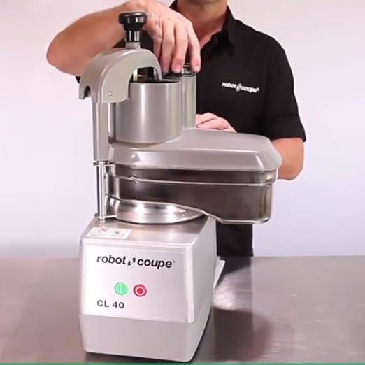 Robot Coupe CL40 Single-Speed Cutter Mixer Continuous Feed Commercial Food Processor with Side Discharge, 120v