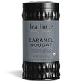 Tea Forte Caramel Nougat Premium Loose Leaf Caffeinated Black Tea Blend Canister, Makes 35-50 Cups, Round Canister