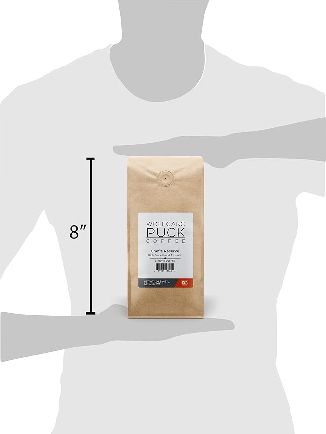Wolfgang Puck Coffee, Chef's Reserve, Ground Coffee, 1-Pound, (Pack of 3) (014661)