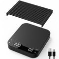 Rechargeable Coffee Scale with Timer, Diyife 3kg/0.1g High Precision Scale, 6 Units, HD LED Display, Long Battery Life, Portable Kitchen Scale for Espresso, French Press, Pour-Over Coffee