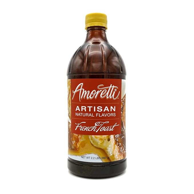 Amoretti - Natural French Toast Artisan Flavor Paste, 2.2 lbs, Perfect For Ice Cream, Beverages, Cakes, and more, Preservative Free, Vegan, Gluten Free, No Artificial Sweeteners, Highly Concentrated