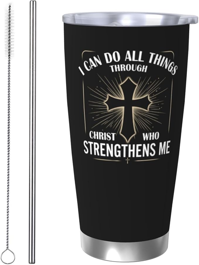 Christian Gifts for Men, Religious Coffee Mugs, Christian Tumbler, 20oz Coffee Tumbler, Religious Coffee Mugs, Spiritual Gifts for Men