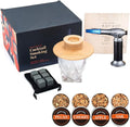 Cocktail Smoker Mixology Bartender Kit, Whiskey Smoker Kit for Old Fashioned & Bourbon Drinks, Drink Smoker Infuser Set with Torch and Wood Chips Gifts for Men (Without Butane) (No Wood Chips)