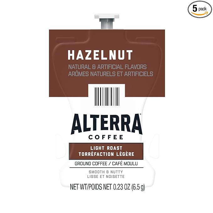Flavia Alterra Hazelnut Coffee Freshpacks works only with Flavia Brewers, Light Roast (Case of 100)
