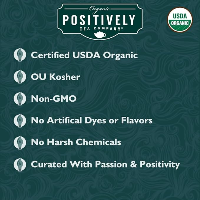 Organic Positively Tea Company, Stevia Leaf, Herbal Tea, Loose Leaf, 4 Ounce