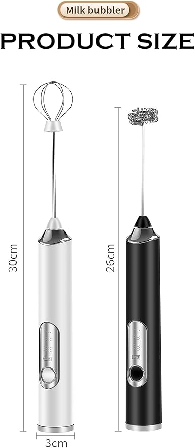 Milk Frother Handheld for Coffee,Milk Frothers,Coffee Mixer,Multi-Functional Electric Milk Foam Maker with 3 Heads 3 Speed for Lattes,Mini Hand-Held Whisk For Home Use,Milk Foam Maker (black)
