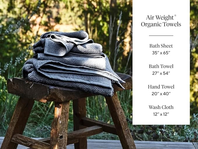Coyuchi Air Weight Organic Towels, Bath Towel - Fog (27" x 54")