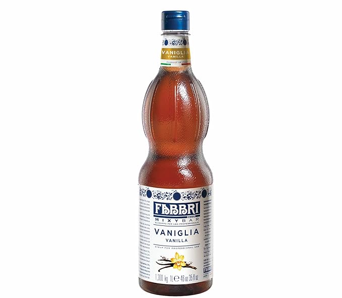 Fabbri Flavoring Syrup, Vanilla, Made in Italy, 33.8 Ounce (1 Liter)