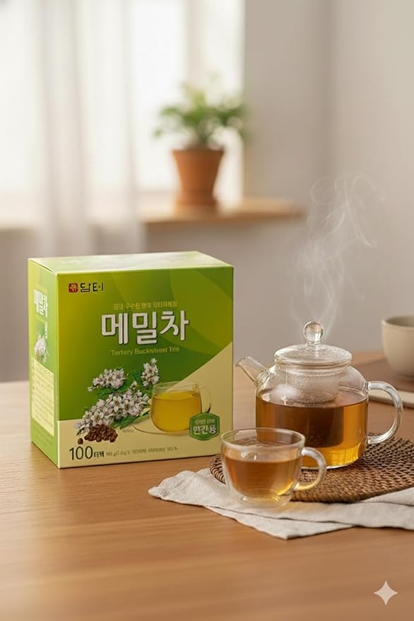 Damtuh Tartary Buckwheat Tea – Nutty & Refreshing Herbal Tea, Caffeine-Free, 100 Tea Bags (1.5g each)