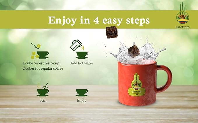Cafetinto Organic Instant Coffee Cubes 27 Pieces | Colombian Coffee & All Natural Panela Coffee Cubes | Naturally Sourced | Provides Natural Nutrients, Vitamins & Minerals