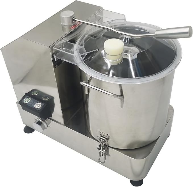 12L Commercial Meat Vegetable Food Processor, 2000W Stainless Steel Electric Vegetable Blender Cutter Meatball Beater Grinder Processing Machine for Vegetables Fruits Ginger Garlic Peanut