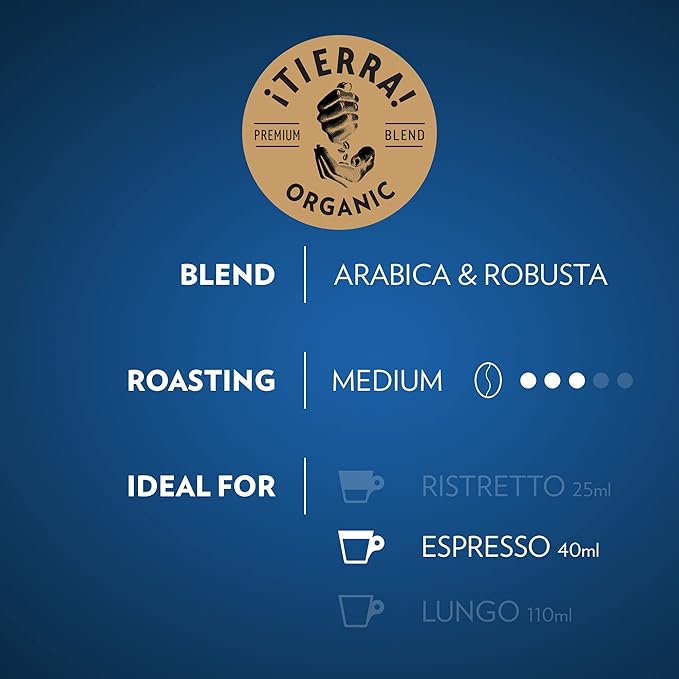 Lavazza TIERRA AMAZONIA USDA ORGANIC Espresso Aluminum Capsules Compatible with Nespresso Original Machines (Pack of 60) ,Value Pack, Medium Roast 100% Arabica, Round & Balanced, notes of chocolate & caramel, Intensity 8 of 13