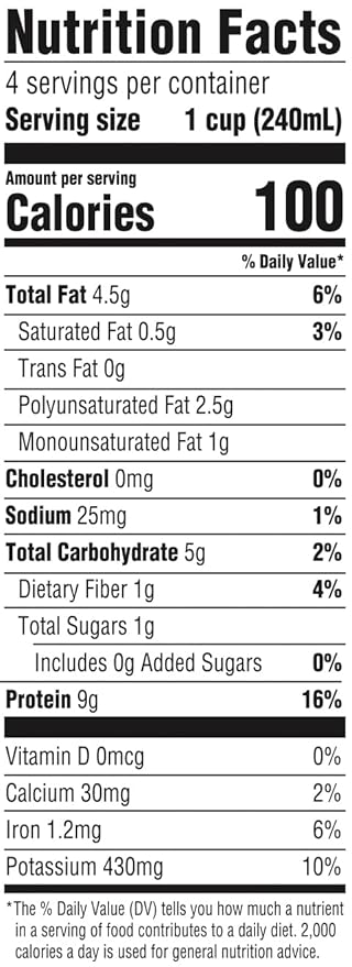 West Life Organic Soy Milk, Unsweetened Vanilla, 8g of Protein, Vegan Dairy Alternative, Lactose-Free, Shelf Stable, 32oz (Pack of 12)