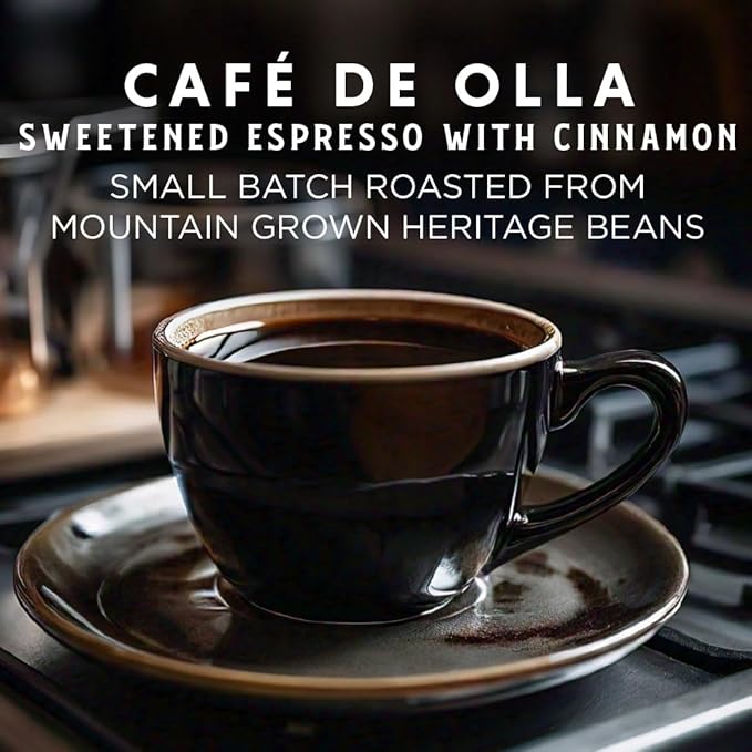 Oriente Sweetened Espresso with Cinnamon Coffee Pods, 50 ct, Dark Roast Flavored Cuban Inspired Coffee in Recyclable Single Serve Pods - 100% Arabica Beans, Compatible with Keurig K Cups Maker