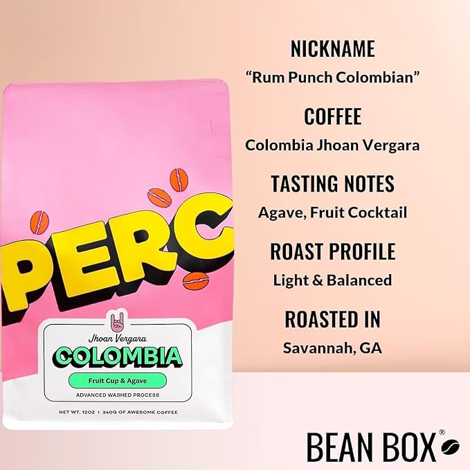 Colombia Jhoan Vergara - Roasted by Perc Coffee - Freshly Ground Coffee - 12 Ounce Bag