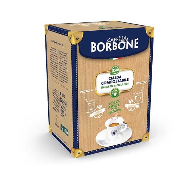 Caffè Borbone Espresso Paper Pods, Blue Blend, Balanced and Full-Bodied, Medium Roast ESE Pods, Authentic Italian Espresso - 150 Count