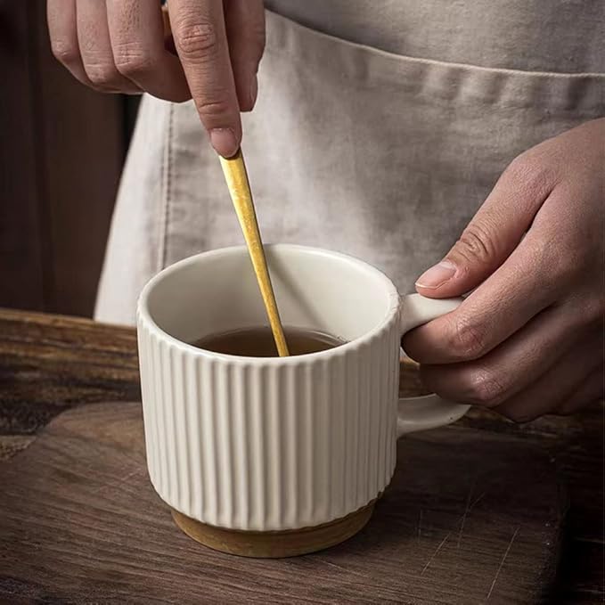 Ceramic Mug 2Pcs, Ceramic Coffee Cups,milk cup, Ceramic mugs for home and office,Microwave safe milk coffee cup
