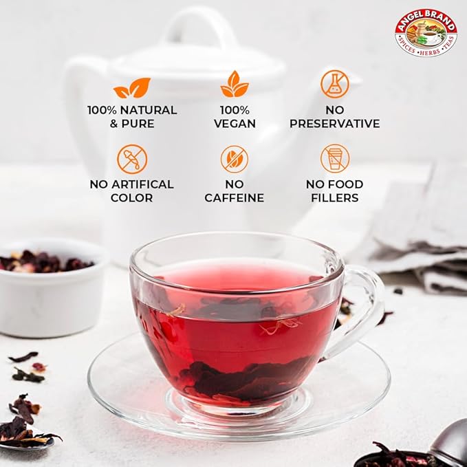 Angel Brand Sorrel Tea Bags 20 – Pack of 3 – Hibiscus Flower Tea for Refreshing Flavor &