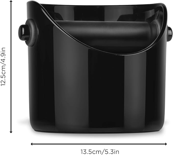 Dreamfarm Big Grindenstèin Sturdy, Compact, Modern Space-Saving Espresso Coffee Grind Knock Box -Black
