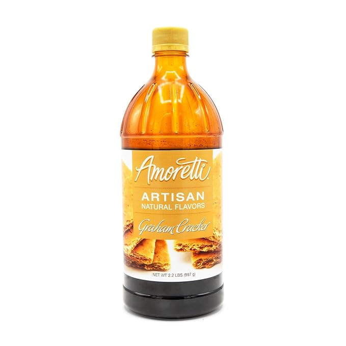 Amoretti - Natural Graham Cracker Artisan Flavor Paste, 2.2 lbs, Perfect For Ice Cream, Beverages, Cakes, and more, Preservative Free, Vegan, Gluten Free, No Artificial Sweeteners, Highly Concentrated